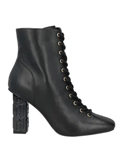 Liu •jo Leonie Hanne X  Woman Ankle Boots Black Size 8 Textile Fibers
