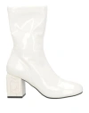 Liu •jo Leonie Hanne X  Woman Ankle Boots Ivory Size 7 Textile Fibers In White
