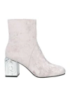 Liu •jo Leonie Hanne X  Woman Ankle Boots Light Grey Size 7 Textile Fibers