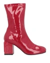 Liu •jo Leonie Hanne X  Woman Ankle Boots Red Size 7 Textile Fibers