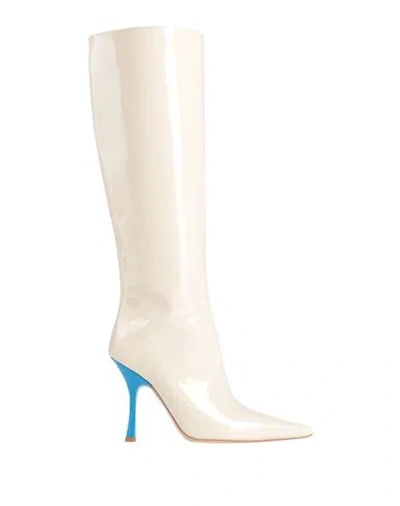 Liu •jo Leonie Hanne X  Woman Boot Ivory Size 5 Soft Leather In White