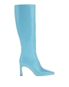 Liu •jo Leonie Hanne X  Woman Boot Turquoise Size 8 Soft Leather In Blue
