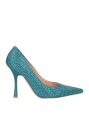 Liu •jo Leonie Hanne X  Woman Pumps Deep Teal Size 7 Textile Fibers In Green