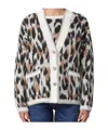 Liu •jo Leopard-intarsia Knit V-neck Cardigan In Animal Print