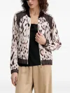 Liu •jo Leopard-print Bomber Jacket In Neutral