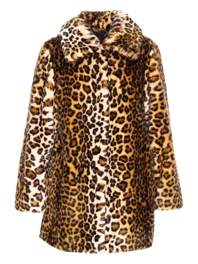 LIU •JO LEOPARD-PRINT BUTTON-FASTENING JACKET
