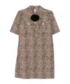 Liu •jo Leopard-print Button-front Dress In Brown
