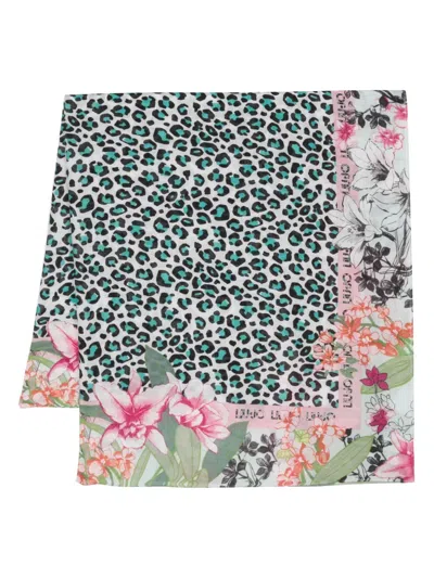 Liu •jo Leopard-print Foulard In 蓝色