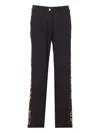 Liu •jo Leopard-print Panelled Straight Trousers In Black