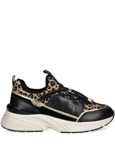 Liu •jo Leopard-print Sneakers In Black