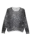 Liu •jo Leopard-print Sweater In Black