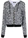 Liu •jo Leopard-print Zipped Hoodie In White