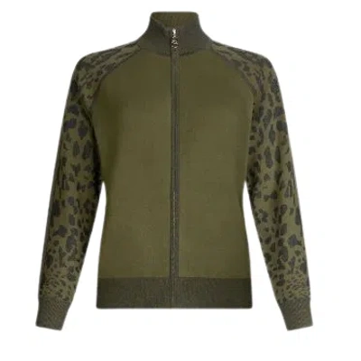 Liu •jo Liu Jo Leopard Sleeves Zip Jacket In Animal Print