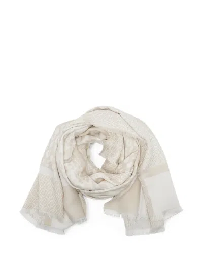 Liu •jo Leopard-print Monogram Scarf In Pattern