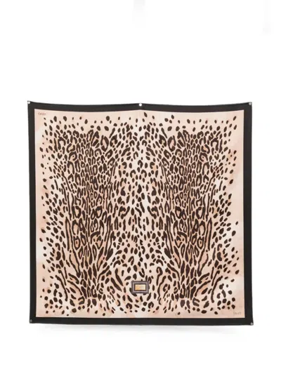 Liu •jo Leopard-print Square Scarf In Animal Print