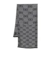 Liu •jo Monogram Scarf In Gray