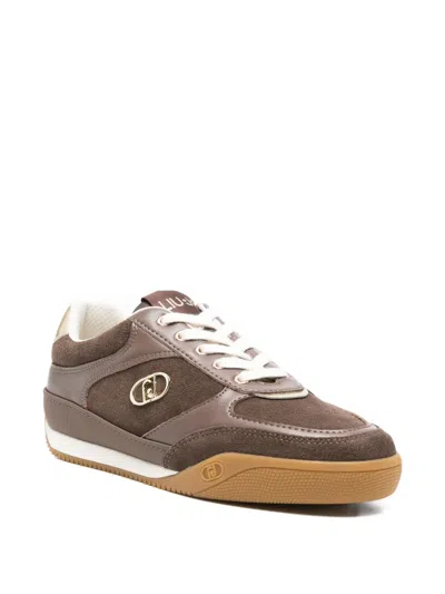Liu •jo Lewis 01 Logo Sneakers In Brown