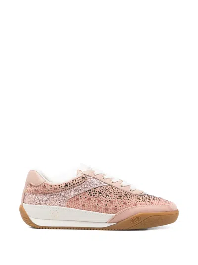 Liu •jo Lewis Studded Sneakers In Pink
