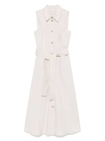 LIU •JO LIGHT BEIGE MIDI DRESS
