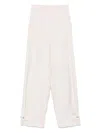 Liu •jo Liu Jo Tailored Fit Viscose Blend Trousers In Beige