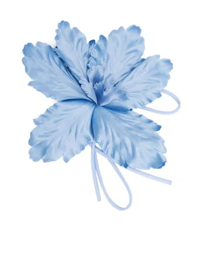 Liu •jo Light Blue Brooch With Flower