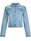 Liu •jo Liu Jo Classic Blue Denim Jacket With Kent Collar