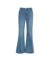 Liu •jo Liu Jo Light Blue Flared Bottom Jeans In Blue