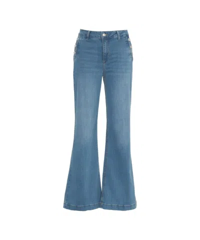 Liu •jo Liu Jo Light Blue Flared Bottom Jeans