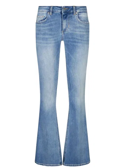 Liu •jo Liu Jo Light Denim Jean Pants Camal Trumpet In Blue
