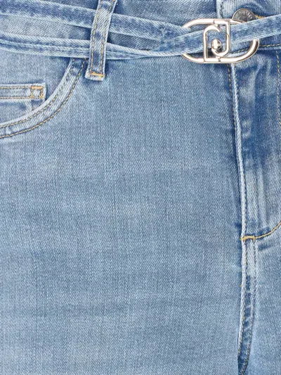 Liu •jo Liu Jo Light Denim Jeans Turned Up In Blue