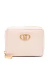 Liu •jo Light Pink Wallet With Logo Plaque In Pink