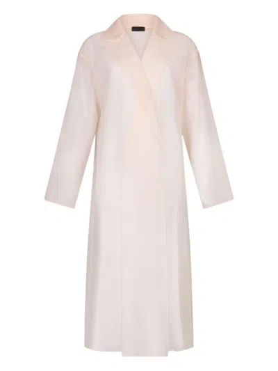 Liu •jo Liu Jo Lightweight Beige Long Coat With Classic Lapel