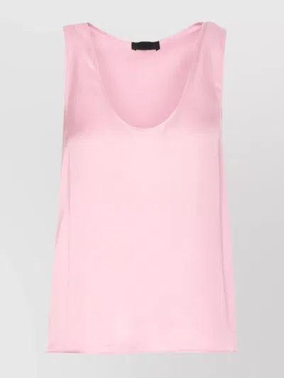 LIU •JO LIGHTWEIGHT SCOOP NECK SLEEVELESS TOP