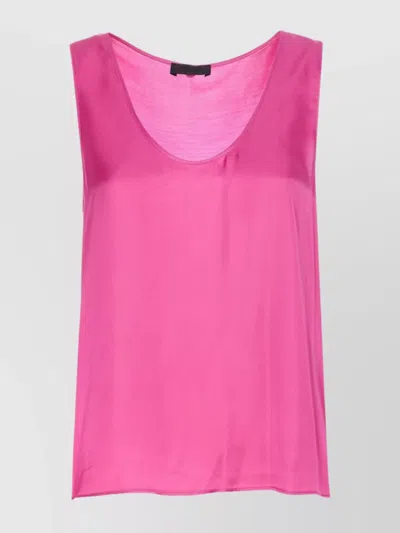 LIU •JO LIGHTWEIGHT SCOOP NECK SLEEVELESS TOP