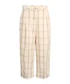 Liu •jo Linen-blend Check Trousers