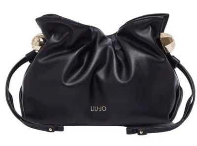 Liu •jo Liu Jo Liu Jo Black Leather Bag In Animal Print