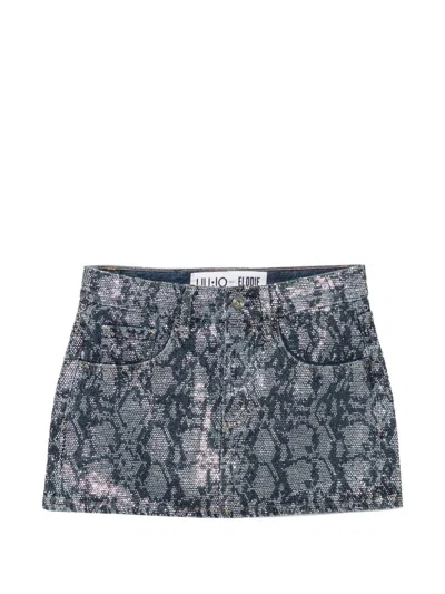 Liu •jo Liu Jo Liu Jo Dark Grey Cotton Skirt In Gray