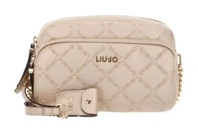 Liu •jo Liu Jo Liu Jo Light Gold Polyurethane Bag In Pink