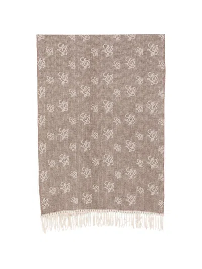Liu •jo Liu Jo Liu Jo Taupe Cotton Scarf In Neutral