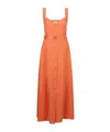 Liu •jo Liu Jo A-line Midi Dress With Button-down Front In Red