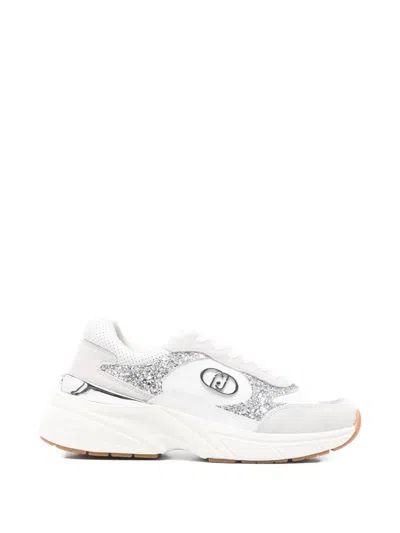 Liu •jo Lj01 Glitter Logo-plaque Sneakers In Multi
