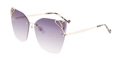 Liu •jo Lj150s 714 Men's Sunglasses Gold Size 62 In Purple