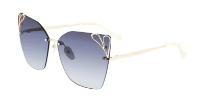 Liu •jo Lj150s 716 Men's Sunglasses Gold Size 62 In Blue