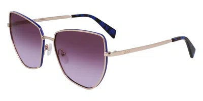 Liu •jo Lj159s 714 Women's Sunglasses Gold Size 58 In Purple