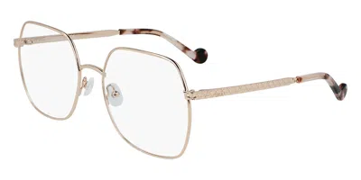 Liu •jo Lj2160 721 Men's Glasses Rose-gold Size 56 - Free Lenses - Blue Light Block Available In Red