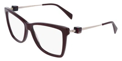 Liu •jo Lj2823 601 Women's Glasses Burgundy Size 55 - Free Lenses - Blue Light Block Available In Brown