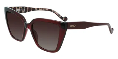 Liu •jo Lj749s 603 Occhiali Da Sole Marroni Per Uomo In Red