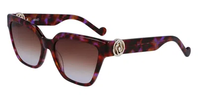 Liu •jo Lj768sr 512 Women's Sunglasses Tortoiseshell Size 56 In Purple