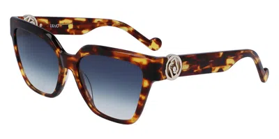 Liu •jo Lj768sr 726 Women's Sunglasses Tortoiseshell Size 56 In Blue