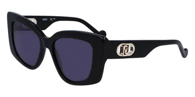 Liu •jo Lj776s 001 Occhiali Da Sole Neri Per Donna In Black